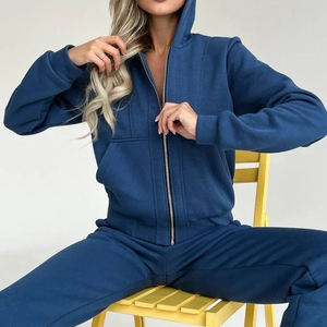 Sweat-shirts à capuche oversize pour femmes de qualité supérieure, en coton, à col rond, à fermeture éclair, avec motifs graphiques, pour un usage quotidien - Product Image 3