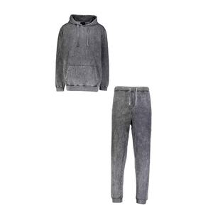 Conjunto Deportivo Informal de Dos Piezas con Diseño Personalizado, Lavado Ácido, 100% Algodón, Sudadera con Capucha y Pantalones Jogger, Secado Rápido, Unisex para Hombre y Mujer - Product Image 1