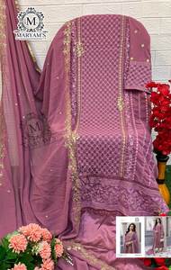 Esclusiva Collezione Pakistana di Abiti da Festa Salwar Kameez in Georgette, Etnici e Moderni, Completamente Cuciti e Pronti all'Uso - Product Image 5