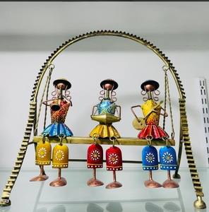 Décoration murale artistique en métal style Art Déco pour musiciens – Design amovible pour la retraite et Diwali - Product Image 3