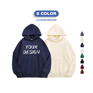 Sweats à capuche en éponge 100% coton de haute qualité ensemble de sweats à capuche unisexes en polaire surdimensionnée pour hommes - Product Image 4