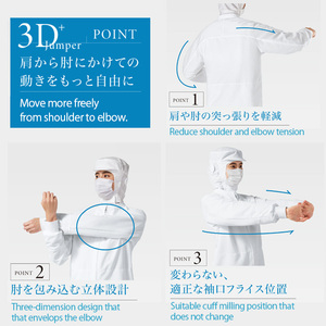 Pull japonais surdimensionné à manches longues avec capuche Combinaison de nettoyage pour vêtements de travail de grande taille - Product Image 3