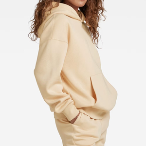 Sweat à capuche régulier pour femme en coton 420 GSM de qualité supérieure, tailles personnalisées, couleur unie, grande taille, respirant, effet délavé, orné de strass - Product Image 2