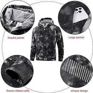 ชุดวอร์มมีฮู้ดสำหรับผู้ชาย, เสื้อผ้าฝ้าย100% น้ำหนักเบาลายพื้นสำหรับกลางแจ้งแบบลำลองมีขนาดแตกต่างกันหน้าหนาว - Product Image 3