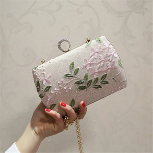 Mini bolsos de mano de diseñador Premium para mujer, bolso de mano de metal de algodón de resina de alta densidad, precio de fábrica al por mayor - Product Image 2