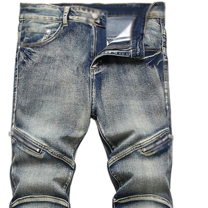 2024 New Arrival Highest Quality Men's Breathable Straight Jean Pants Best Design Washed Denim for Summer - Product Image 6