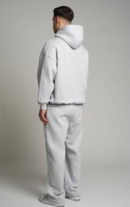 Logo personnalisé brodé 100% coton sweat à capuche oversize jogging costume pantalon de survêtement lourd style baggy survêtement - Product Image 5