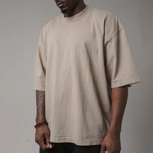 Factory Men's Oversized Drop Shoulder T-Shirts 100% algodón Venta caliente con servicio OEM - Product Image 2