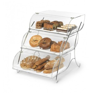 Vitrina acrílica para pasteles para postres, pasteles y pasteles, diseño acrílico duradero y transparente para uso en panadería y cafetería - Product Image 1
