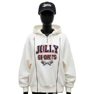 Women <b>Zipper</b> <b>Hoodie</b> Premium Brushed Fleece Fabric GSM <b>Red</b> Blue Color Block Panels Custom Sublimation Logo Basics <b>Zipper</b> <b>Hoodie</b> - Product Image 1