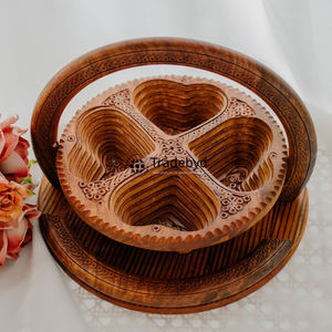 Cesta de Madera Artesanal para Frutos Secos, Cesta de Madera Natural para Servir Aperitivos, Decoración del Hogar, Tradebyd - Product Image 2
