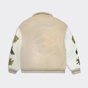 Chaqueta para hombre hecha a medida con cuello levantado y mangas largas estilo Lettermen cómodo a la venta - Product Image 4