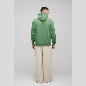 Pull à capuche pour homme en coton gris surdimensionné de haute qualité Logo personnalisé brodé Streetwear Doublure de poche kangourou Polaire thermique - Product Image 2