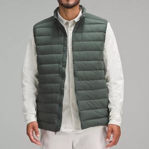 Chaleco acolchado transpirable para hombre, chaleco acolchado informal, chaqueta sin mangas cálida con burbujas y logotipo personalizado y cierre de cremallera - Product Image 1