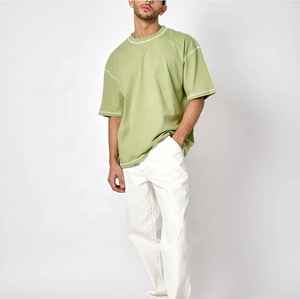 2025 nuevo diseño cómodo camiseta de gran tamaño para hombres Venta caliente transpirable Slim Fit precio bajo camiseta de gran tamaño - Product Image 5