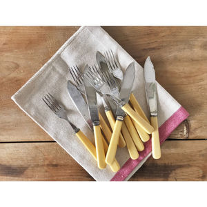 Ensemble de couverts en argenterie de qualité supérieure avec poignée en os en acier inoxydable poli miroir Fourniture de cuillère de mariage idéale d'Inde - Product Image 3