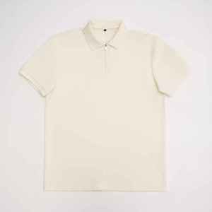 T-shirts pour hommes 100% coton, col polo zippé, t-shirts pour hommes à séchage rapide, respirants, stock en vrac, vêtements pour hommes - Product Image 5