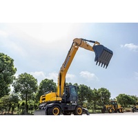Excavatrice sur roues de 21 tonnes, entièrement hydraulique, avec godet de 1,0 m³, moteur Cummins, prix d'exportation optimal, directement de l'usine