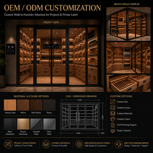 Humidor Personalizado Tipo Biblioteca con Interior de <span class=keywords><strong>Cedro</strong></span> Español para Proyectos de Clubes, Hoteles y Villas - Product Image 5