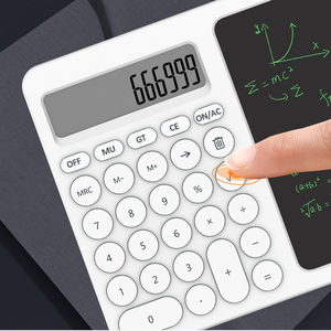 Tablette d'écriture LCD double fonction avec calculatrice, <span class=keywords><strong>bloc</strong></span>-<span class=keywords><strong>notes</strong></span> numérique réutilisable pour le bureau et l'école - Product Image 4