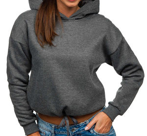 100% algodón grueso polar de gran tamaño mujeres sudaderas con capucha de peso pesado personalizado bordado impreso mujeres sudaderas con capucha y sudaderas OEM - Product Image 1