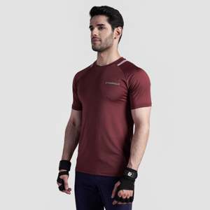T-shirt GA Optilite Bourgogne pour les entraînements en salle de sport, vêtements de gymnastique - Product Image 3