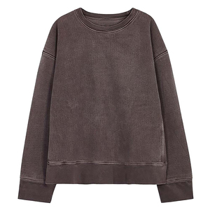 เสื้อสเวตเตอร์ซักกรดสำหรับผู้ชายเสื้อสเวตเตอร์คอกลมแฟชั่นฤดูใบไม้ร่วงออกแบบโลโก้ได้ตามต้องการ - Product Image 1