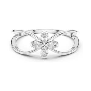 0.104 CT Round Brilliant Lab <b>Diamond</b> <b>Ring</b> for Women VVS-VS EF Clarity, CVD-Grown 18KT, 14KT, 10KT Gold & 925 Silver - Product Image 1