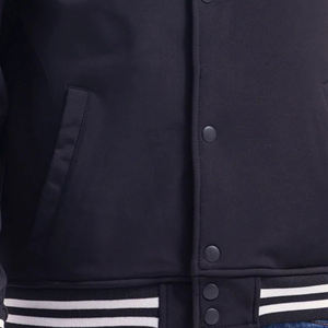 Veste universitaire en polyester avec logo personnalisé de style branché pour hommes type de fermeture poches à boutons veste universitaire bombardier de baseball Letterman - Product Image 6