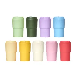 Fabriqué en Corée Meilleure vente Gobelets réutilisables sans BPA Tasse réutilisable personnalisée avec couvercle 12oz Tasse à double paroi 12oz