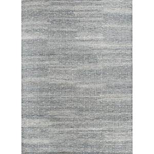 Alfombra Azul Manifest de Lana y Viscosa Anudada a Mano con Patrón Geométrico y Abstracto para Uso Doméstico, Sala de Estar, Pasillo, Modelo Skwv-80 - Product Image 1