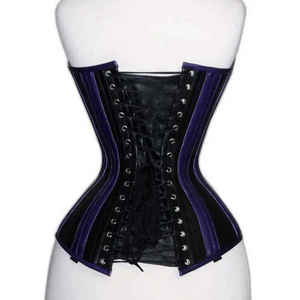 Women's Custom Breathable Leather Tank <b>Top</b> Strapless Corset Design Embroidery Button Lace Decoration Short Length Sexy <b>Top</b> - Product Image 3