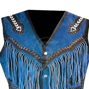 Gilet en cuir de bonne qualité, prix raisonnable, respirant, vêtements pour hommes, gilet en cuir de cow-boy pour la vente en ligne - Product Image 4