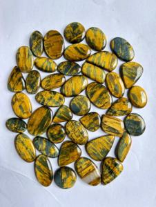 Natural Yellow Nellite Cabochon Smooth Flat Back Loose Crystal Stone for Jewelry Making Polished for Healing - Product Image 2