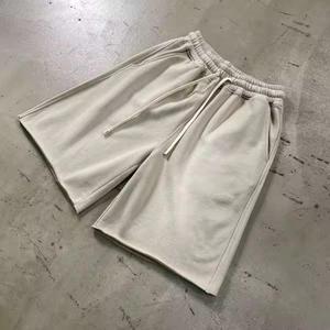 New Customized Logo <b>Black</b> Acid Washed 100% Cotton Shorts Quick Dry Breathable Anti-UV Eco-Friendly Elastic Waist Side Pockets - Product Image 5