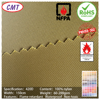 Tissu Oxford en nylon enduit de PU 420D à vente chaude pour les applications de sacs, ignifuge et écologique