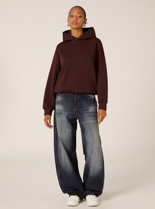 Sudadera con capucha cuadrada de moda para mujer, Sudadera con capucha de lana cálida, perfecta para Otoño e Invierno - Product Image 4