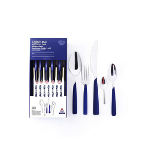 Juego de cubiertos de mesa 24 piezas Inox CROMO Azul P13BCM 99 - Product Image 2