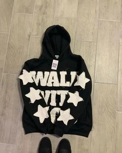 Sudadera con Capucha Extra Grande de Hip-hop para Hombre, Bordado 3D, 100% Algodón, Tejido de Punto, Patrón de Letras, Estilo Casual, Deportivo y Urbano - Product Image 2