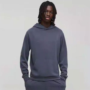 Sweat-shirt en polaire pour hommes, poids lourd 500gsm, sweat à capuche surdimensionné personnalisé de haute qualité pour bouffée d'impression solide teint uni - Product Image 1