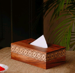 Premium Style Wooden Tissue Box Handmade in India Accessory with Customizable Options by barkah star - Product Image 4