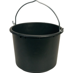 GRIPLINE X 12L Heavy-Duty Reinforced Black <b>Plastic</b> Construction <b>Bucket</b> - Product Image 4