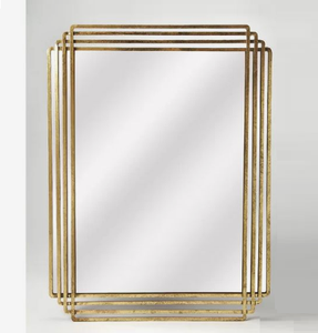 Handmade Modern Design Gold Polished Border Wall Decorative Bathroom <b>Mirror</b> Customized Shape and Size for Hotels Restaurants - Product Image 6