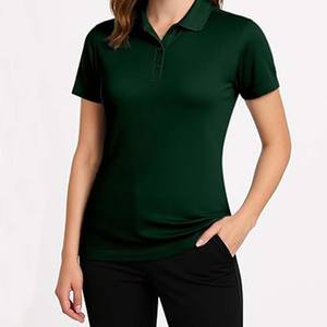 Tissu tricoté écologique respirant à séchage rapide extensible dans les 4 sens, personnalisé avec logo, pour chemise de golf décontractée pour femme, vente en gros - Product Image 2