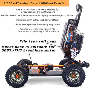 ZD Racing DBX-07 1/7 4WD Desert Truck 80km/H Haute Vitesse 6S Brushless RC Car RTR Professionnel Grade Hobby Buggy Tout-Terrain - Product Image 4