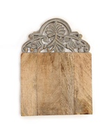 Planche à découper en bois de manguier naturel écologique, style art indien exotique, idéale pour la cuisine, la découpe, la décoration de Noël et comme plateau.