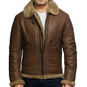 Servicio OEM personalizado Último estilo Color sólido Hombres Chaqueta de cuero de piel/Precio razonable Hombres Chaqueta chaqueta de cuero para hombres 2026 - Product Image 2