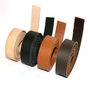 Colorful Flat leather straps natural tan black brown colors natural flat leather straps 8mm 10mm 15mm wide and 1 meter long