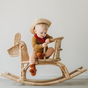 Caballo Balancín de Ratán Pony, Juguetes de Animales para Montar, Caballitos Balancines para Niños Pequeños, Bebés y Niños - Product Image 2