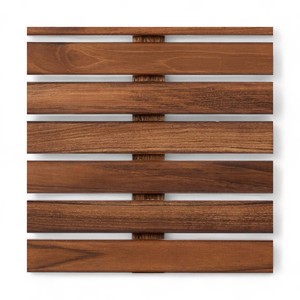 Felpudos de madera de teca maciza hechos a mano, alfombrilla impermeable para ducha de baño de bienvenida para el hogar, Hotel, baño, Patio, cubierta de entrada - Product Image 5